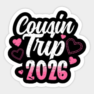 Cousin Trip 2026 Summer Vacation Beach Family Matching Group Sticker